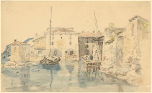 Italiensk hamn av Johann Georg von Dillis
