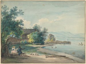 Starnbergsjön av Johann Georg von Dillis