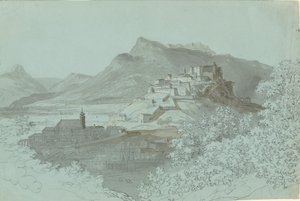 Utsikt över Salzburg, 1820-talet.