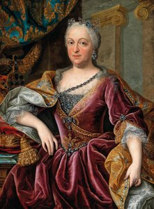 Porträtt av Maria Amalia av Österrike 1701-1756, heliga romerska kejsarinnan.