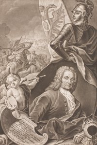 Porträtt av Georg Philipp Rugendas 1666-1742, ca. 1745.