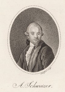Porträtt av tonsättaren Anton Schweitzer 1735-1787, 1785. av Johann Gottfried Scheffner