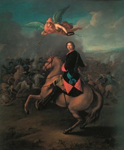 Peter I vid slaget vid Poltava, 1710-talet av Johann Gottfried Tannauer