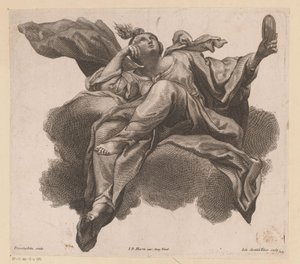 Prudentia med spegel i handen av Johann Gottfried Thelott
