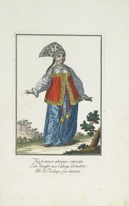 En jungfru från Kaluga i festklänning av Johann Gottlieb Georgi