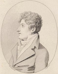 Porträtt av kompositören Francesco Morlacchi 1784-1841, ca 1820. av Johann Gottlob Seyffert