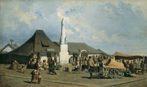 Marknadstorget i Szolnok av Johann Gualbert Raffalt