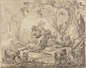 Diana och Endymion av Johann Heinrich Keller