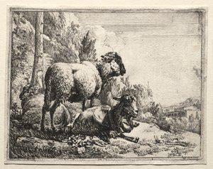 Get med klocka, 1665. av Johann Heinrich Roos