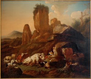 Vila herdinna och boskap av Johann Heinrich Roos