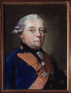 Porträtt av Frederic Henri Louis (Heinrich Friedrich Ludwig) dit Henri de Prussia 1726-1802), greve av Marche of Brandenburg Schwedt. (Porträtt av Henrik Fredrik, prins i Preussen, markgreve av Brandenburg Schwedt). Målning av Johann Heinrich Schmidt
