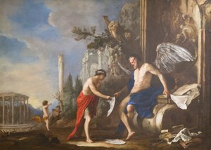 Allegori över tiden, Chronos och Eros av Johann Heinrich Schonfeldt