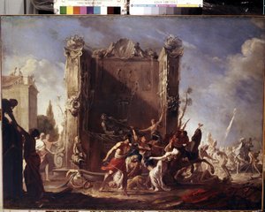 Våldtäkten av sabinskvinnorna. Målning av Johann Heinrich Schoenfeld (1609-1684). Olja på duk, 98,5 x 134 cm, ca 1630-1640. Tysk konst, barockkonst. Eremitagemuseet, Sankt Petersburg. av Johann Heinrich Schonfeldt