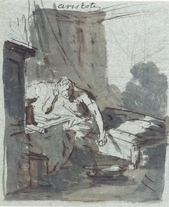 Aristoteles (grafit, bläck & tvätt på papper) av Johann Heinrich Tischbein