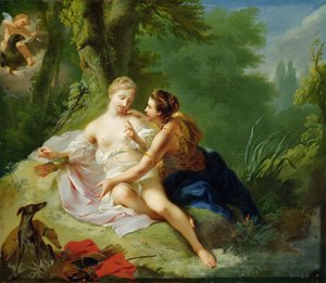 Jupiter förklädd till Diana som förför Callisto, ca 1756