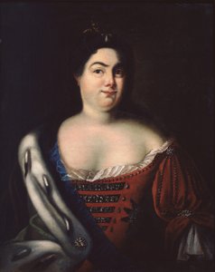 Porträtt av kejsarinnan Catherine I. 1684-1727, tidigt 1700-tal.