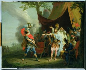 Achilles har en tvist med Agamemnon, 1776