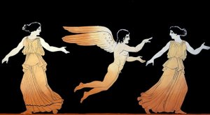 Eros förföljer två kvinnor ca 1796 (kopparplåtsgravyr) av Johann Heinrich Wilhelm Tischbein
