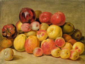 Fruktbitar (olja på ekpanel)