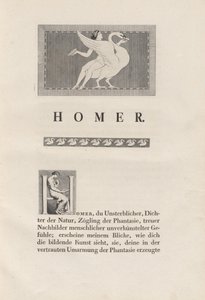 Homer ritad av forntida av Johann Heinrich Wilhelm Tischbein for authors Homer and Christian Gottlob Heyne