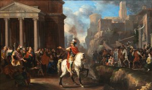 Johann Heiss Marcus Curtius kastar sig ner i avgrunden