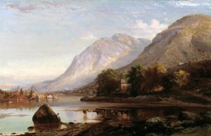 Hudsonfloden vid Cold Spring av Johann Hermann Carmiencke