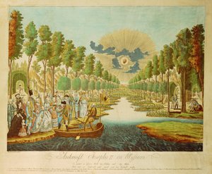 Kejsar Josefs ankomst till Elysium ... (gravyr) av Johann Hieronymus Loeschenkohl