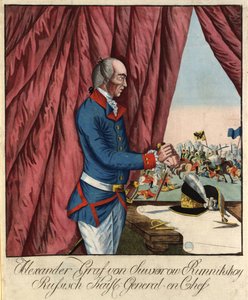 Fältmarskalk Generalissimo Prins Alexander Suvorov 1729-1800, ca. 1790. av Johann Hieronymus Loeschenkohl