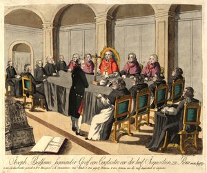 Joseph Balsamo, comte de Cagliostro, före inkvisitionen i Rom den 14 april 1791, 1791.