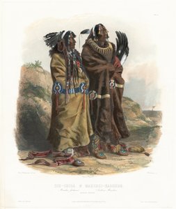 Sih-Chidä och Mahchsi-Karehde av Johann Hürlimann, after Karl Bodmer