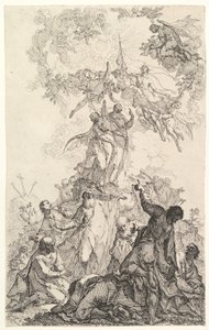 Kristi himmelsfärd, ca. 1750. av Johann Ignatz Zimbal