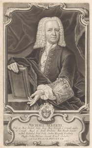 Porträtt av Michael Alberti av Johann Jacob Haid