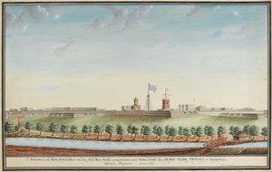 Prospect vom Fort St George av Johann Jacob Ludewig Rothmeyer