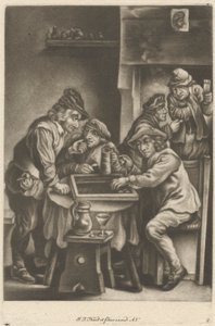 Män som spelar backgammon av Johann Jacobus Haid