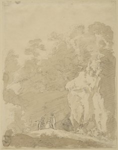 gentleman och två damer av Johann Jakob Dorner der Jüngere