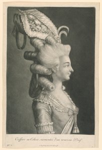 Coeffure vid Colosseum översatt av en ny sittpuff av Johann Jakob Haid