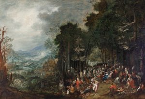 Landskap med fest av Johann Jakob Hartmann