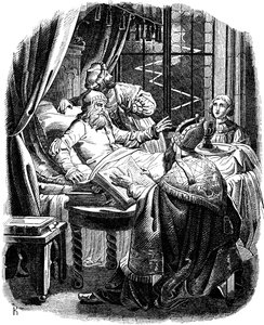 Henrik Lejonet före sin död i Brunswiek Illustration ur det tyska folkets historia av E. Duller, 1840