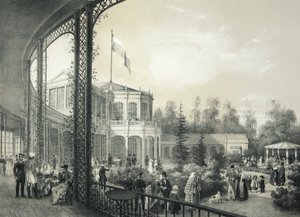 Järnvägsstationen i Pavlovsk, 1840-1850. av Johann Jakob Meier