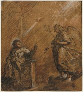 Bebådelsen, sista tredje 1600-talet. av Johann Jakob von Sandrart