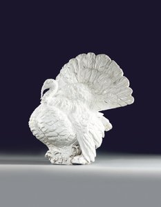 Meissen modell av en kalkonhane, ca 1733 (keramik) av Johann Joachim (after) Kändler