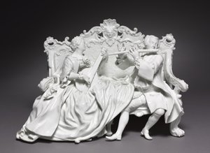 Crinoline Group: Musiker, tillverkare Meissen Porslinsfabrik, Tyskland, ca 1737 av Johann Joachim Kändler