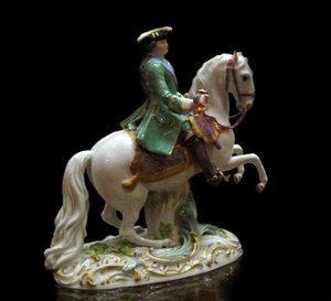 Ryttarporträtt av kejsarinnan Katarina II 1729-1796 i Semenovsky Life-Guards Regiment Uniform, 1770