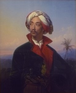 Porträtt av Prinz Raden Saleh Syarif Bustaman (1811-1880) av Johann Karl Bähr