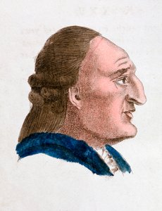 Ansiktsegenskaperna hos en eldig, passionerad tempererad person, 1808