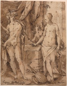 Apollo med Erato och Amor av Johann Kellerthaler