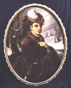 Porträtt av en elegant österrikisk dam av Johann Kurtweil