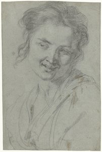 Studie av en leende kvinna av Johann Liss