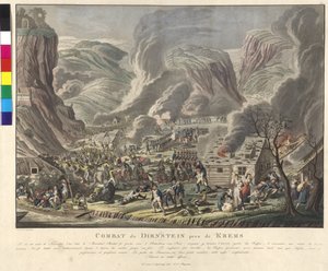 Slaget vid Duernstein 1805 (etsning och akvatint)