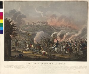 Slaget vid Elchingen den 14 oktober 1805 (etsning och akvatint)